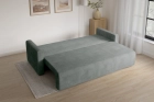 Szara rozkładana kanapa sofa do salonu welurowa Bergamo Monolith