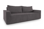 Sofa sztruksowa z funkcją spania szara kanapa rodzinna do salonu Como Poso