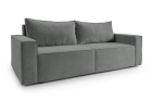 Szara sofa welurowa do salonu z funkcją spania premium Como Monolith