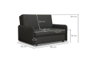 Dwuosobowa sofa amerykanka z pojemnikiem Alex 2 w zielonym welurze Kronos