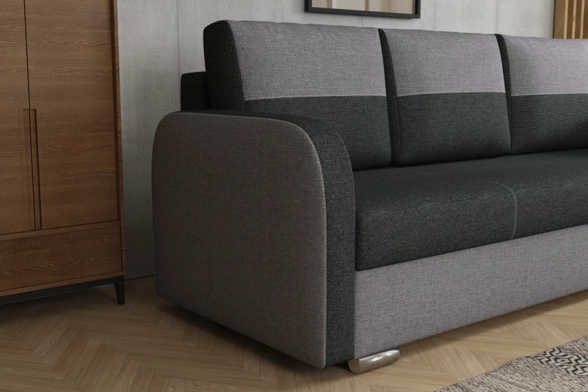 Kanapa Tores sofa rozkładana do spania w wytrzymałej plecionce i welurze