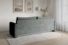 Szara rozkładana kanapa sofa do salonu welurowa Bergamo Monolith