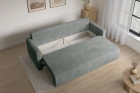 Szara rozkładana kanapa sofa do salonu welurowa Bergamo Monolith
