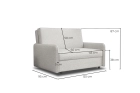 Amerykanka Alex 2 rozkładana sofa z funkcją spania w tkaninie boucle