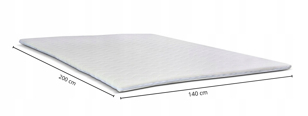 wymiary materac topper do łóżek 140x200 cm Sarnowscy Meble