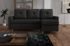 Narożnik Skandynawski sofa rozkładana z funkcją spania w delikatnej tkaninie welurowej