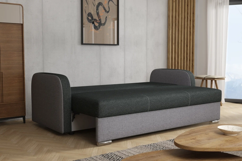 Kanapa Tores sofa rozkładana do spania w wytrzymałej plecionce i welurze