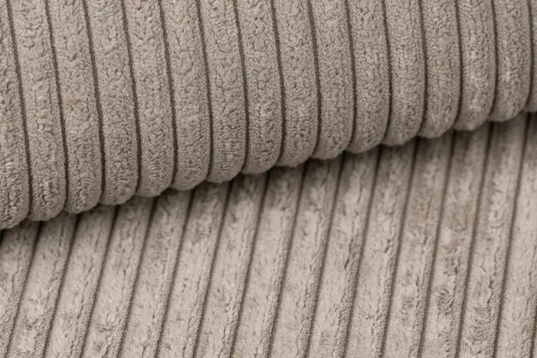 Beżowa kanapa sofa 3-osobowa rozkładana do salonu Bergamo sztruks Poso
