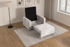 Sofa amerykanka 1-osobowa kremowa z funkcją spania Luna 1 Poso