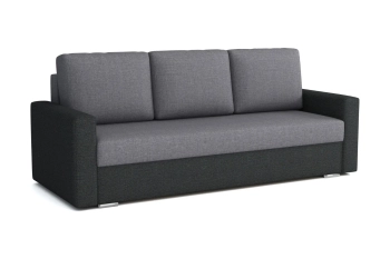 Kanapa Gabryś sofa z funkcją spania w tkaninie plecionka i welurze