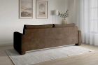 Brązowa rozkładana kanapa sofa do salonu Bergamo welur Monolith