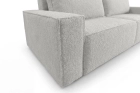 Sofa 3-osobowa szara biel do salonu z funkcją spania Como boucle Lambi