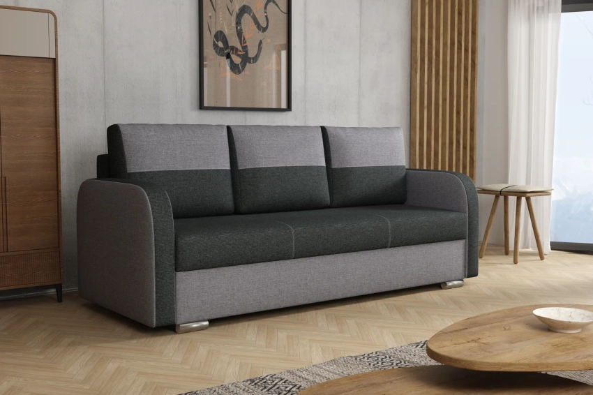 Kanapa Tores sofa rozkładana do spania w wytrzymałej plecionce i welurze