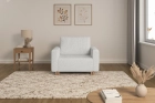 Amerykanka 1-osobowa szara biel sofa rozkładana z pojemnikiem Luna 1 Lambi