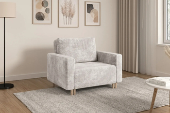 Sofa amerykanka 1-osobowa kremowa z funkcją spania Luna 1 Poso