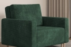 Zielona sofa amerykanka 1-osobowa rozkładana do spania Luna 1 Poso