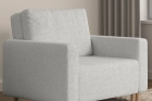 Amerykanka 1-osobowa szara biel sofa rozkładana z pojemnikiem Luna 1 Lambi