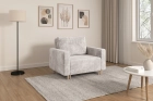 Sofa amerykanka 1-osobowa kremowa z funkcją spania Luna 1 Poso