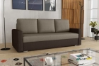 Kanapa Gabryś sofa z funkcją spania w tkaninie plecionka i welurze