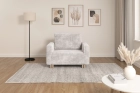 Sofa amerykanka 1-osobowa kremowa z funkcją spania Luna 1 Poso