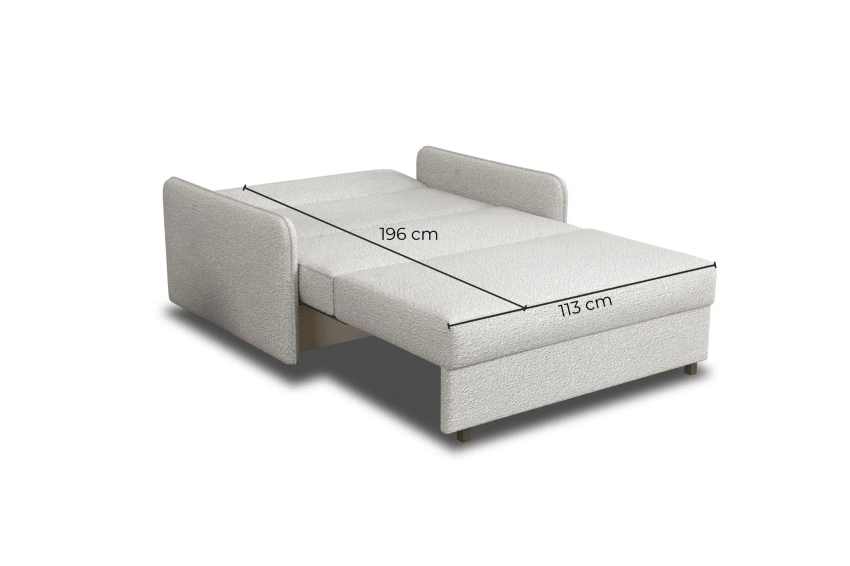Amerykanka Alex 2 rozkładana sofa z funkcją spania w tkaninie boucle