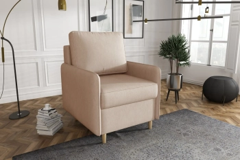 Beżowy fotel do salonu Milano Paros