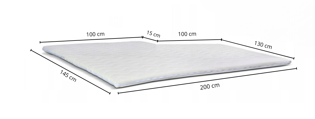 TOPPER 200 x 145 (130) CM <br> DO NAROŻNIKÓW BERGAMO