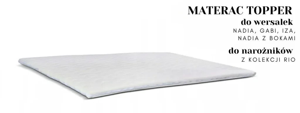 materac topper z pokrowcem do wersalek i narożników rio